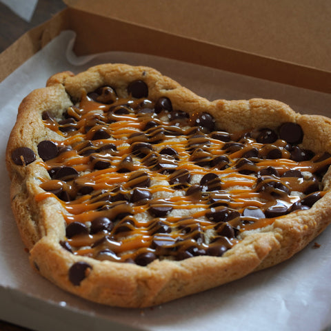 Salted Caramel Dark Chocolate Cookie Heart (Delivered Monday)
