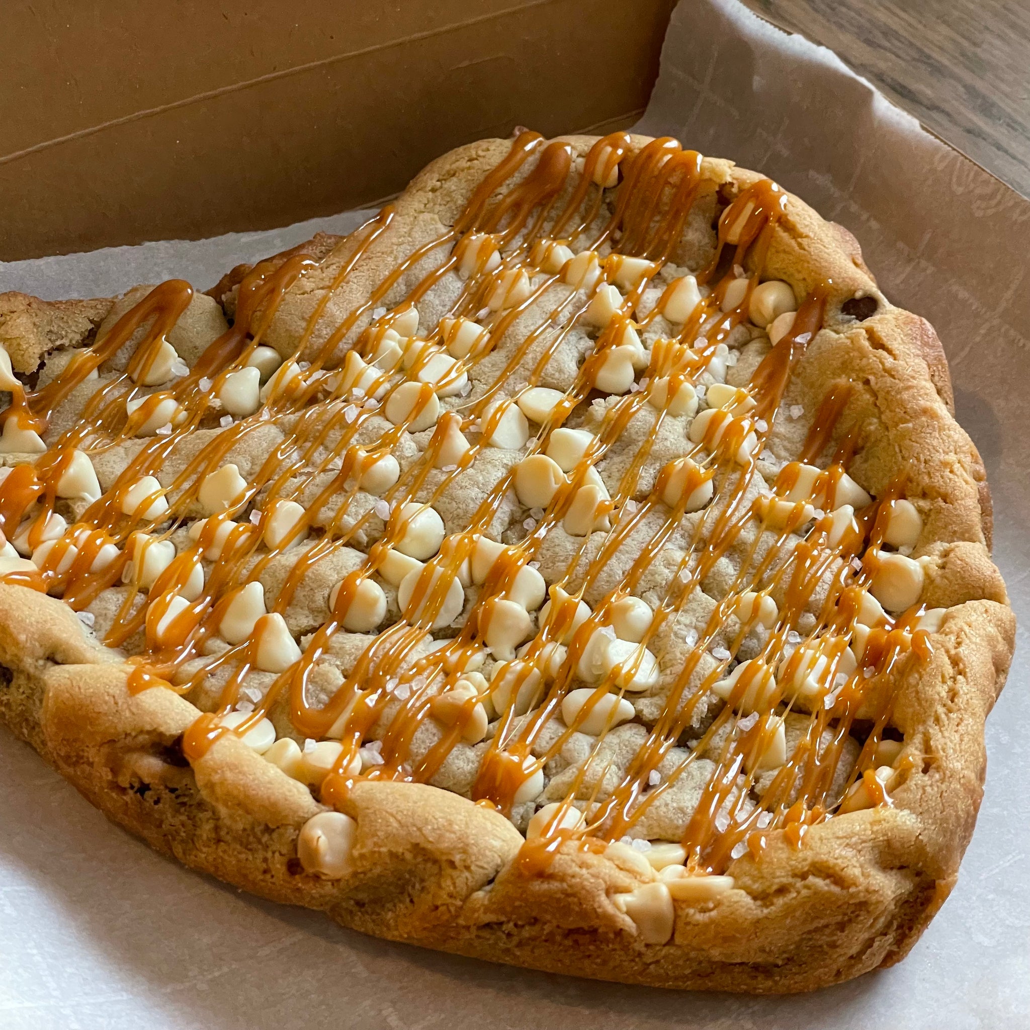 Caramel White Chocolate Chip Cookie Heart (Delivered Monday)