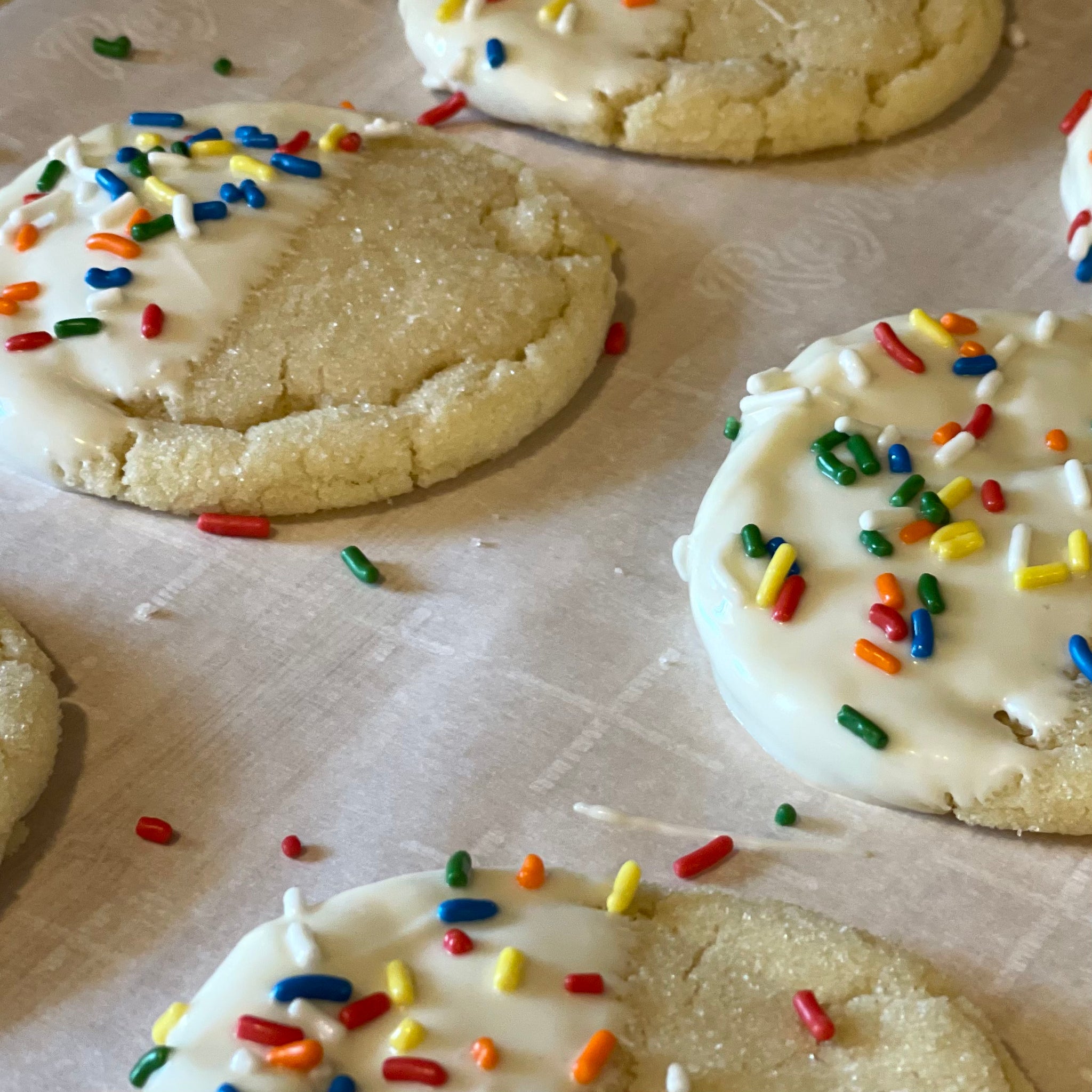 A Dozen White Chocolate Dipped Sugar Cookies (Delivered Monday)